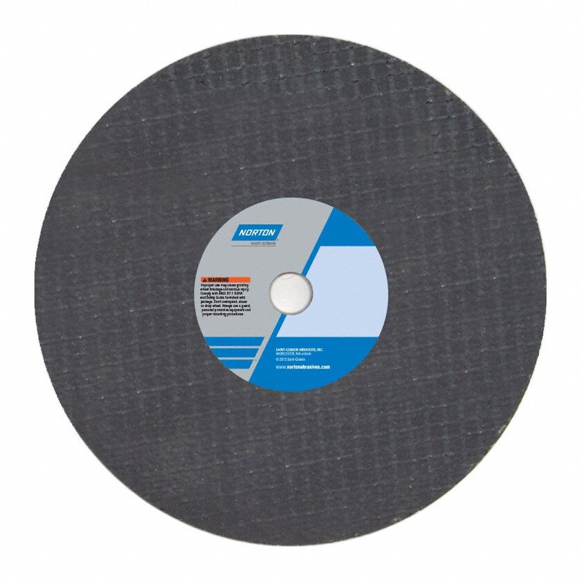 CUTOFF WHEELS, TYPE 1, 6 IN X 1/16 IN X ½ IN, 57A364-TB25N, ALUMINUM OXIDE