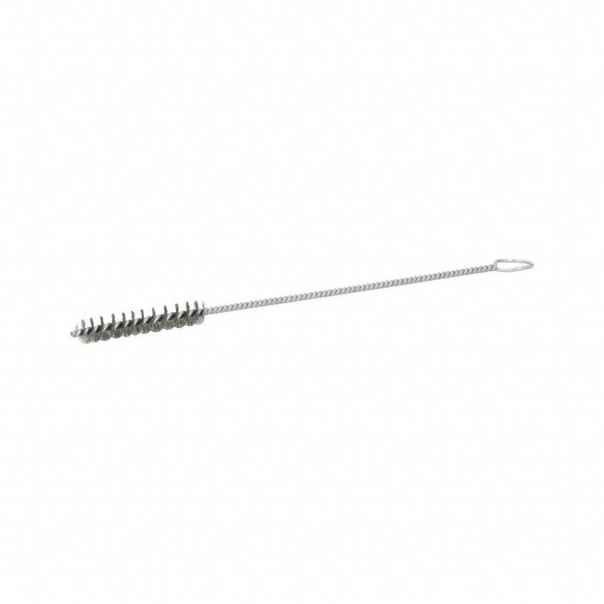 Tube Brush, Single Spiral, Steel, 3/8" Dia.