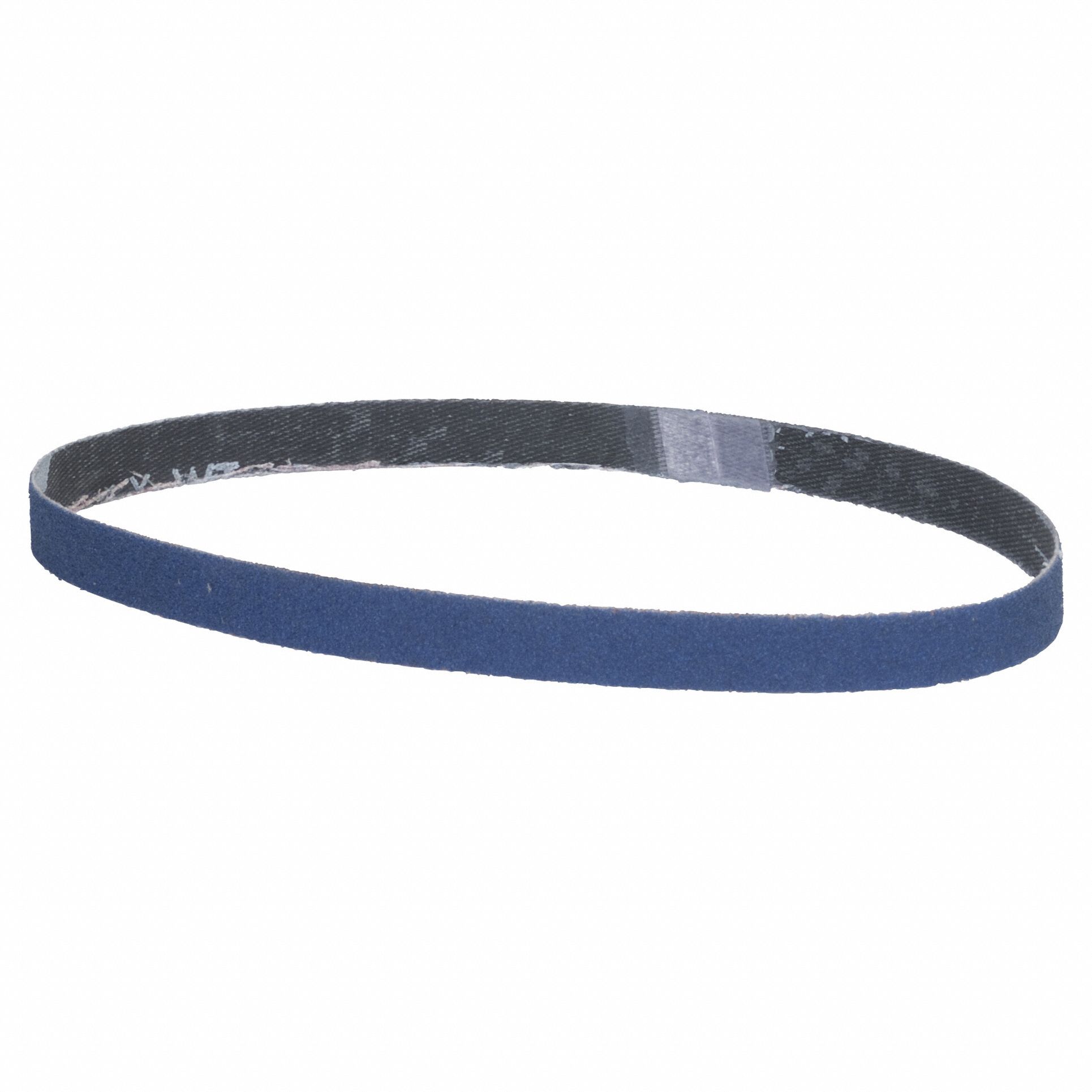 Sanding Belt: 1/2 in W x 18 in L, Zirconia Alumina, 40 Grit, Y Wt Polyester Backing