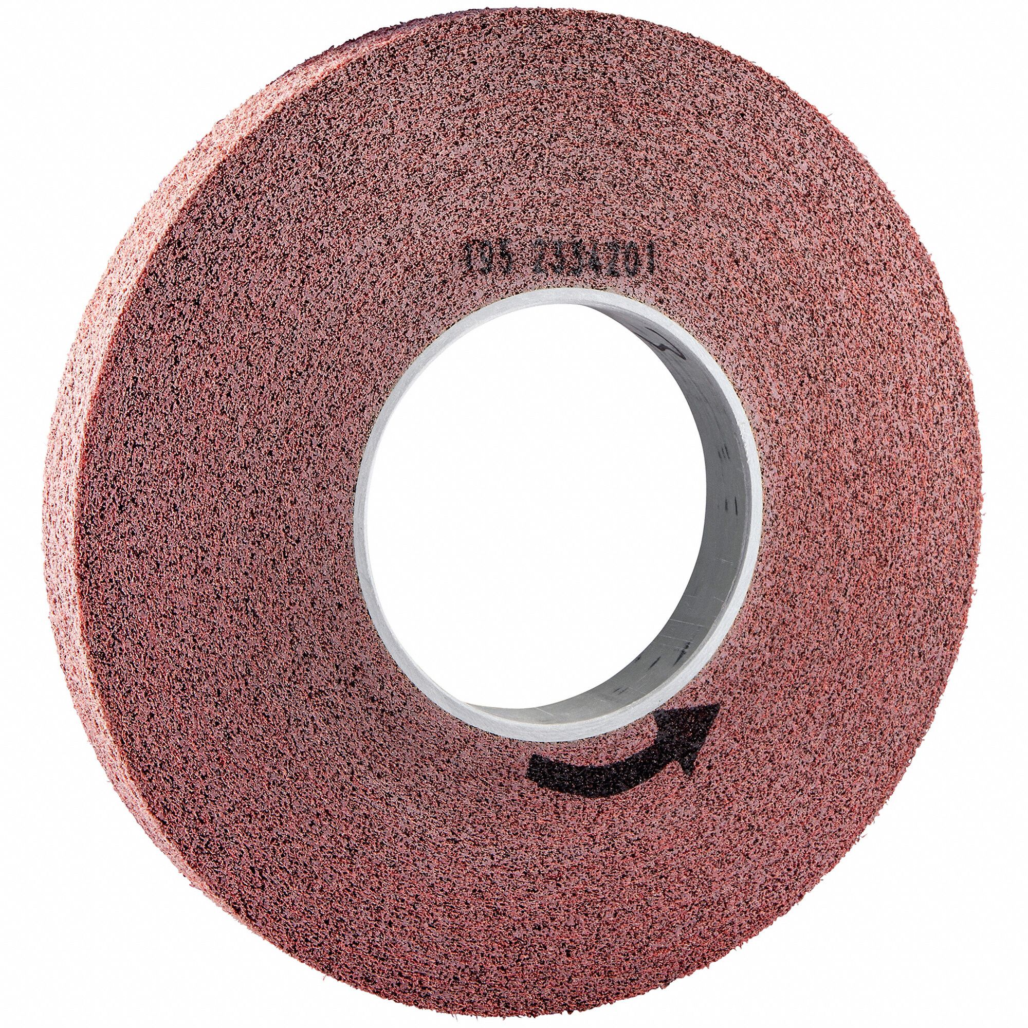 NORTON, 12 in Dia x 1 in W, 5 in Arbor, Convolute Wheel 804KV6