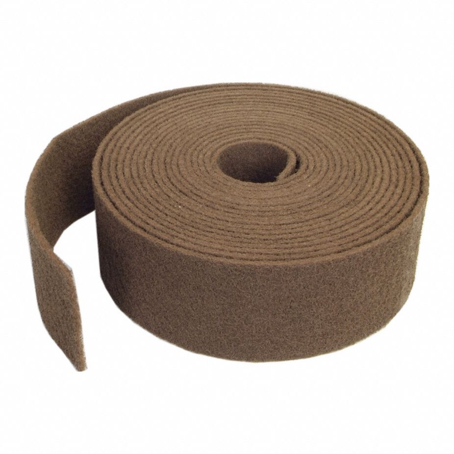 NON-WOVEN ROLL, 4 IN W X 30 FT L, ALUMINUM OXIDE, MEDIUM, TAN, BEAR-TEX 740, MEDIUM