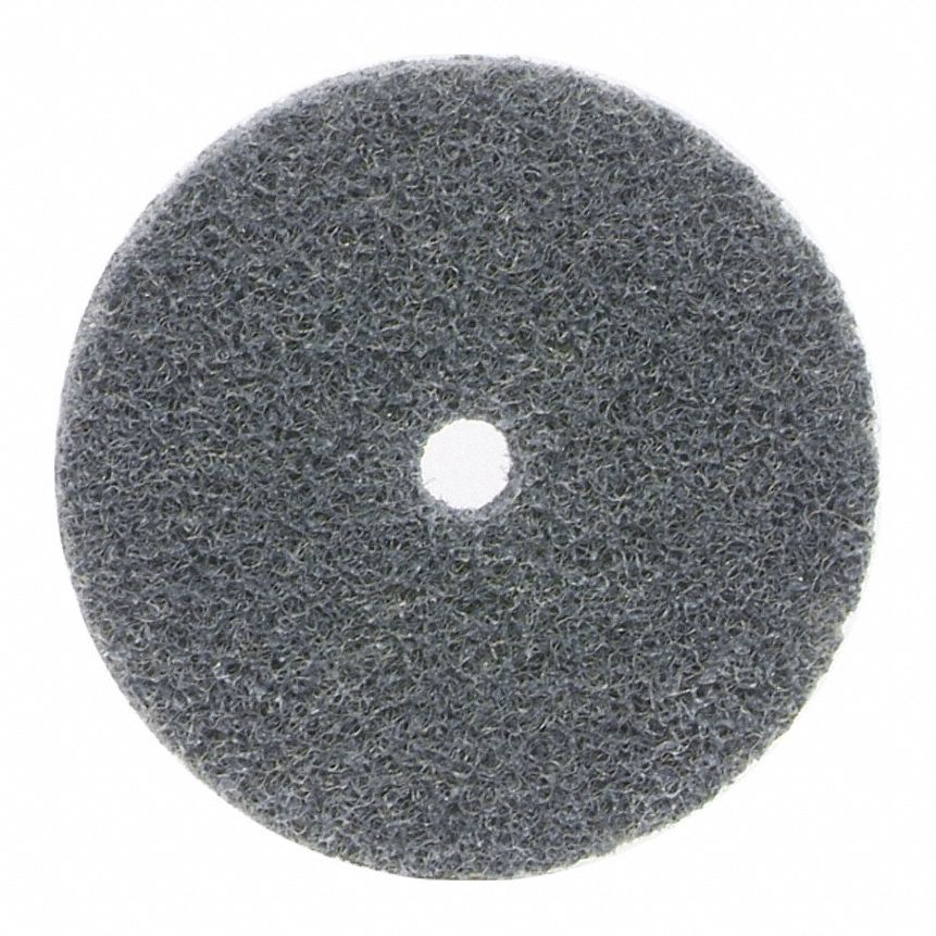 Bond Non Woven Wheel: 2 in Dia x 1/4 in W, 1/4 in Arbor Hole, Silicon Carbide, Fine, Soft (2)