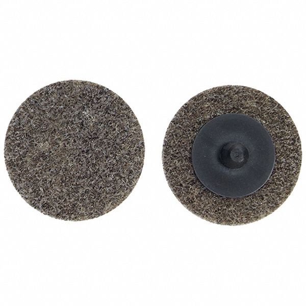 Quick-Change Disc: 3 in Dia, TR Quick-Change, Aluminum Oxide, Medium, Soft (2), Soft