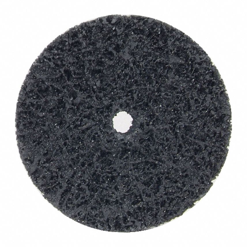 Bond Non Woven Wheel: 3 in Dia x 1 in W, 3/8 in Arbor Hole, Silicon Carbide, Fine, Medium (6)