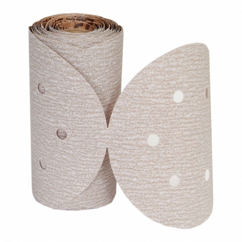 SANDING DISC, 6 IN DIAMETER, 6 HOLE, ALUMINUM OXIDE, P400 GRIT, B WEIGHT PAPER, A275OP