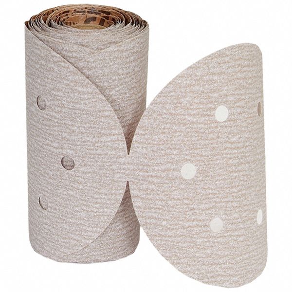 Sanding Disc: 6 in Dia, 6 Hole, Aluminum Oxide, P240 Grit, B Wt Paper, A275OP, P240, Paper, B