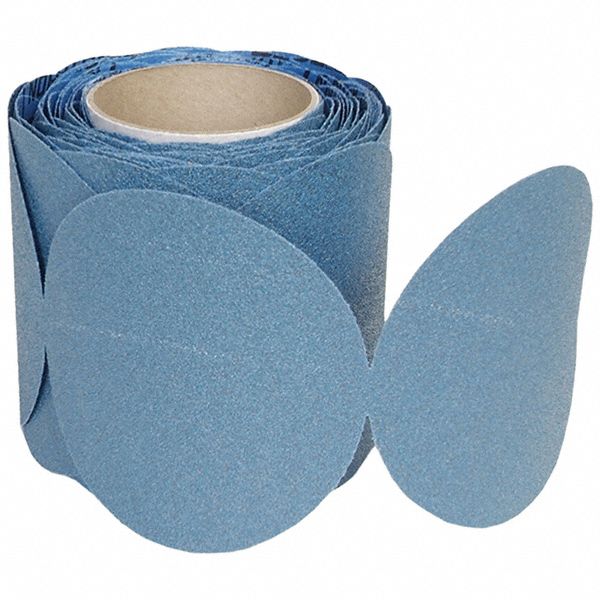 SANDING DISC, 6 IN DIAMETER, NON-VACUUM, ZIRCONIA ALUMINA, 80 GRIT, F WEIGHT PAPER, BLUEFIRE H822