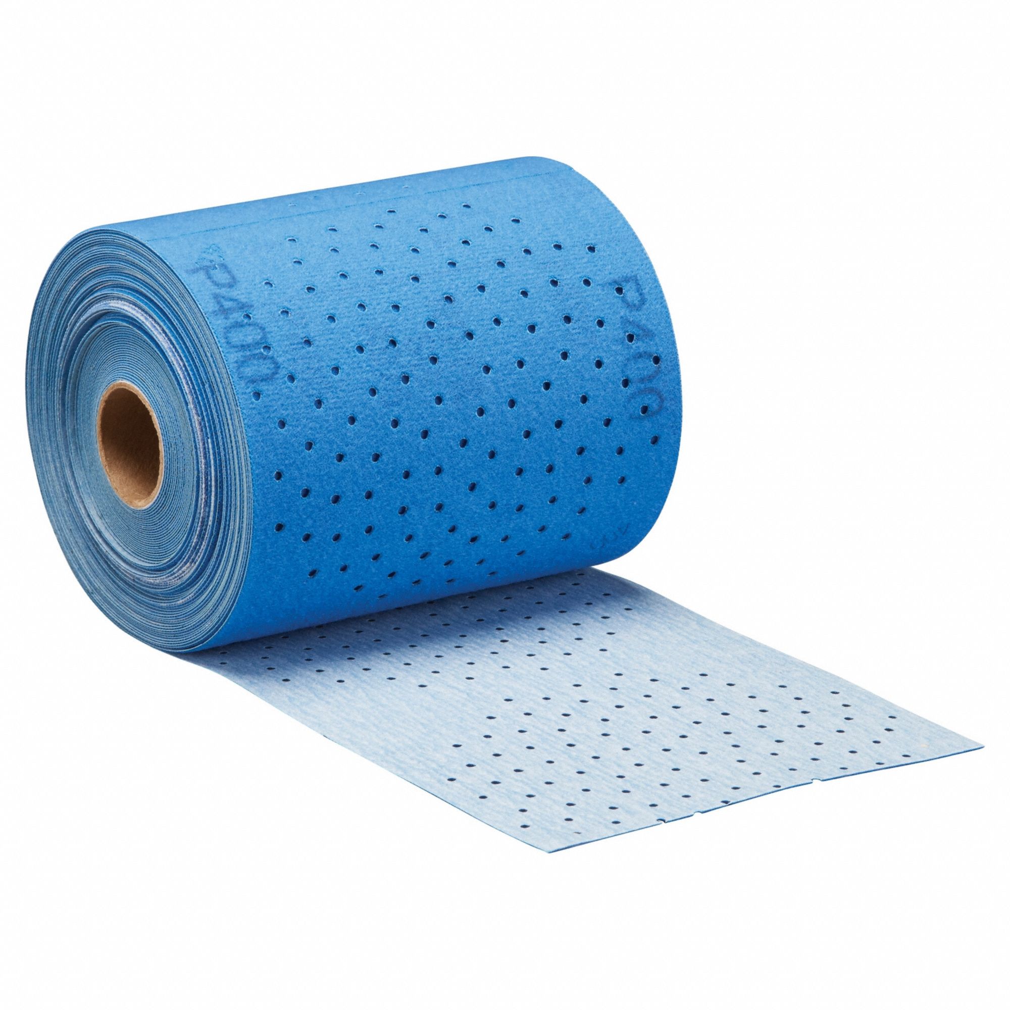 Paper: 4 1/2 in W x 39 ft L, Ceramic, P400 Grit, B Wt Paper, Hook-and-Loop, Dry Ice A975, B