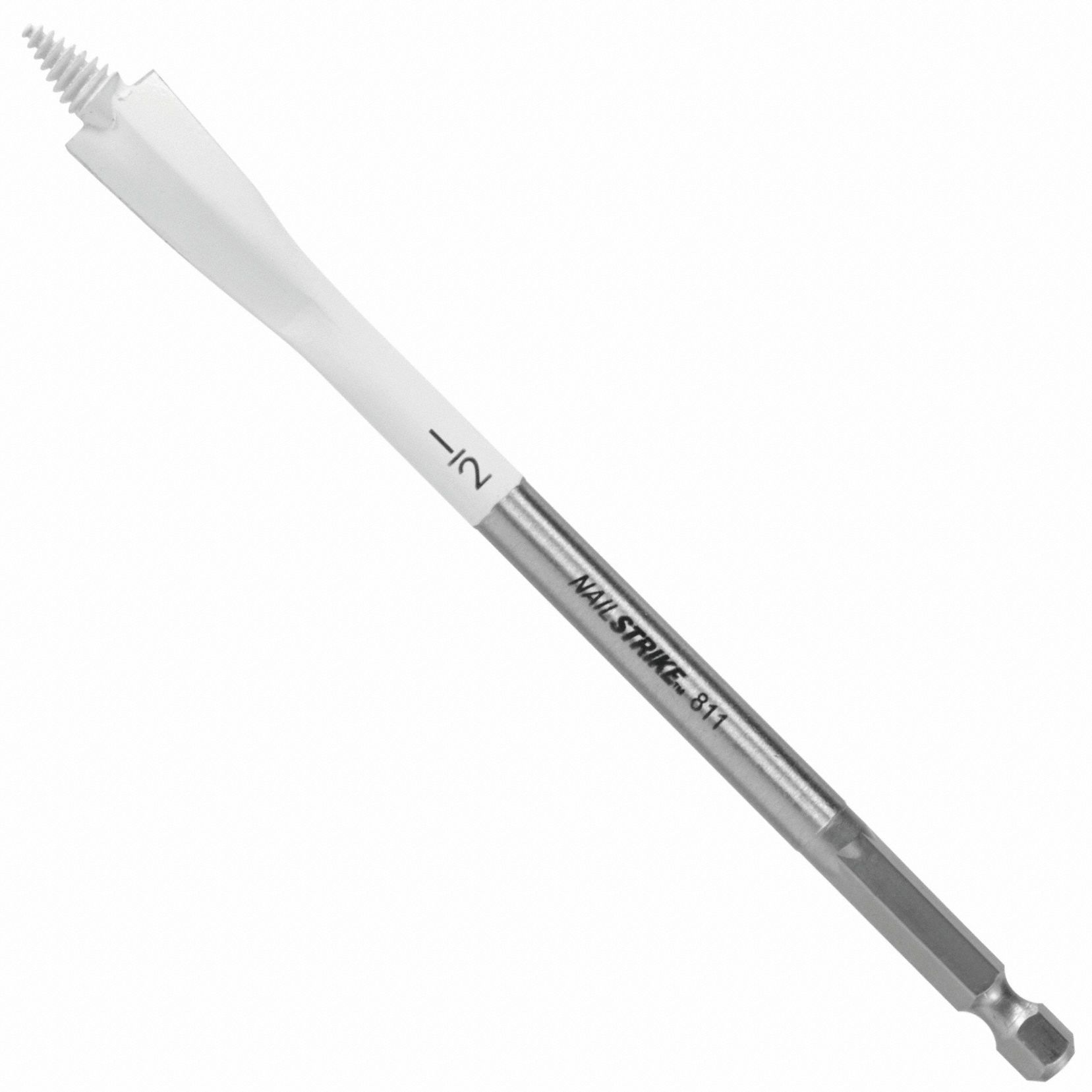 Spade Drill Bit: 1/2 in Drill Bit Size, 1/4 in Shank Dia, 6 in Overall Lg, Paint