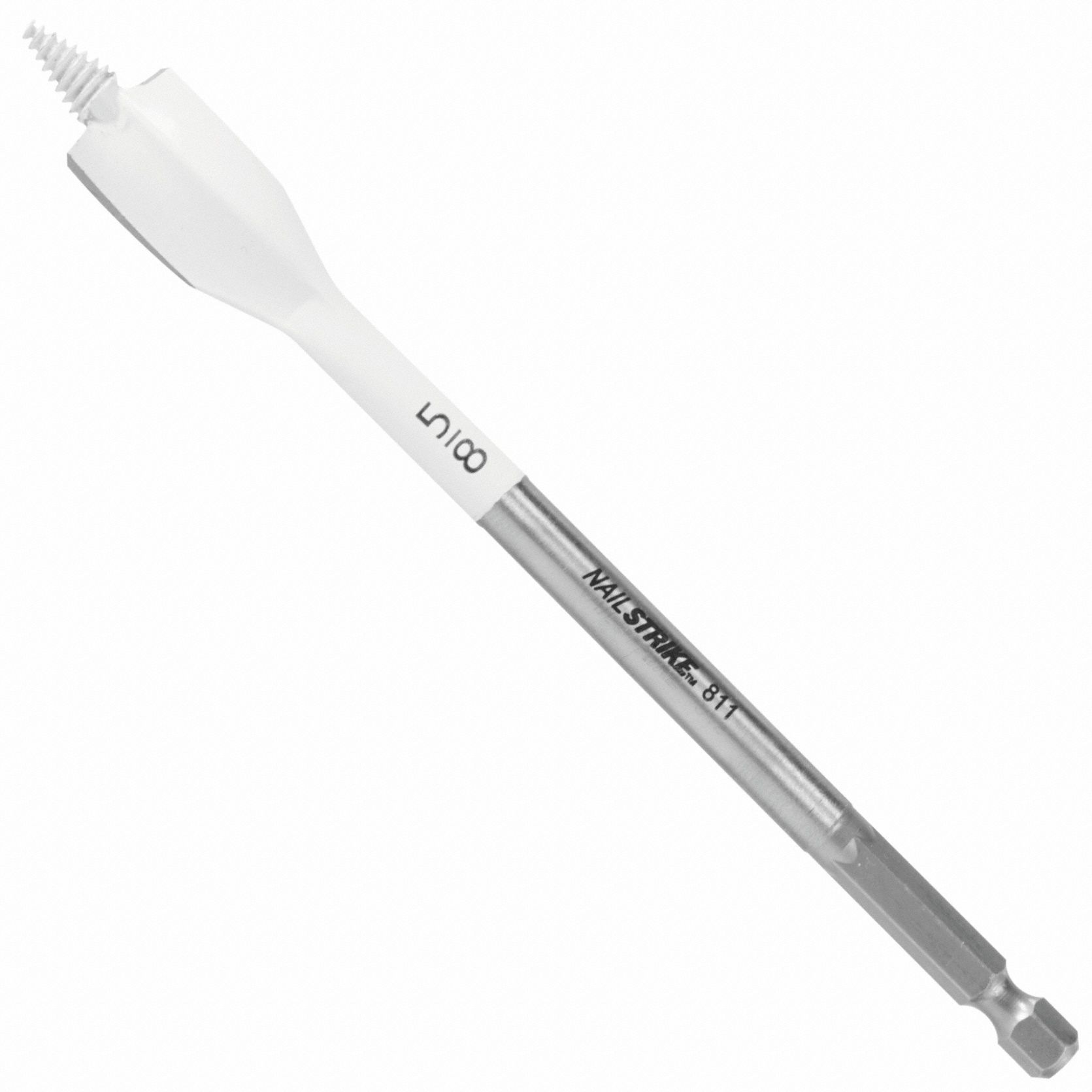 Spade Drill Bit: 5/8 in Drill Bit Size, 1/4 in Shank Dia, 6 in Overall Lg, Paint