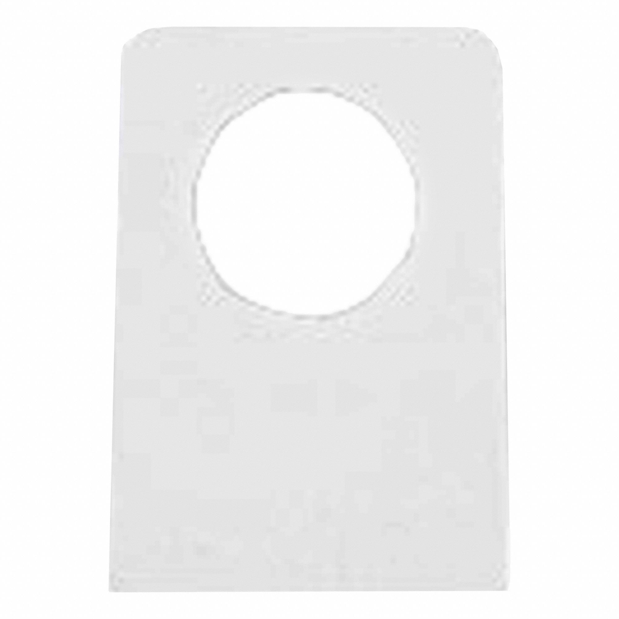 Hang Tab: Round Hole, Clear, Plastic, Self-Adhesive