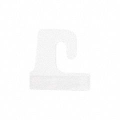 Hang Tab: Hook, Clear, Plastic, Self-Adhesive