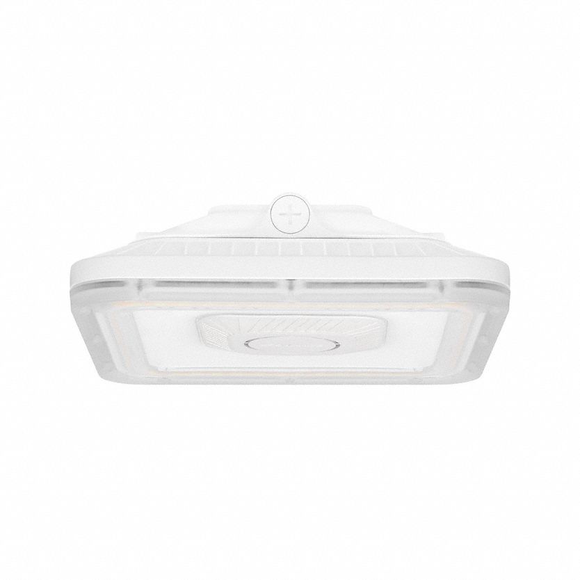 LED Canopy Fixture: LED, 6,400 lm_9,600 lm, 3000K/4000K/5000K, 60 W Fixture Watt, 120 to 347V AC (MPN 66413 CANOPYPS060UNHD8SC2S10WHP). Key specifications — Housing Color: White; Color Temperature: 3000K.