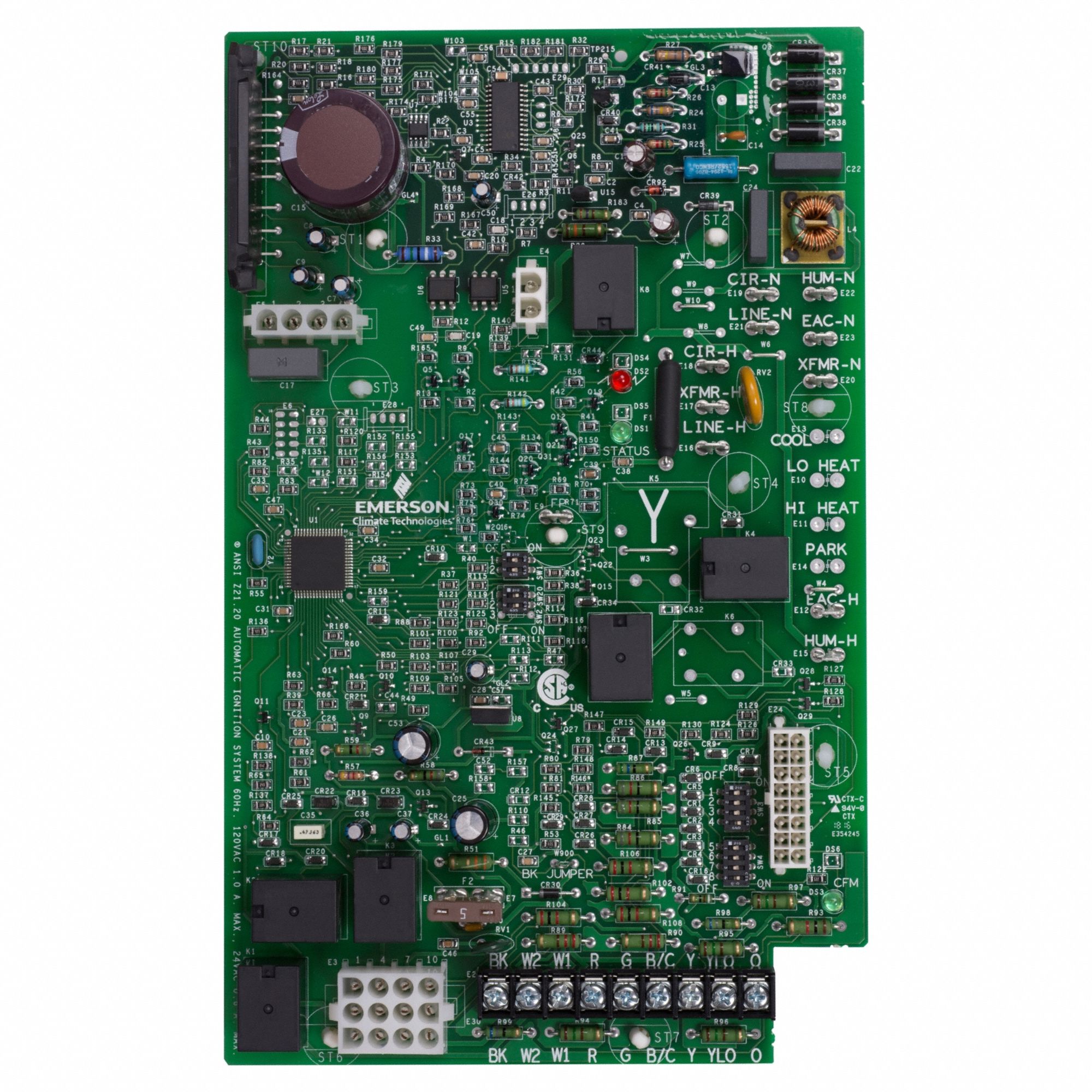 Ignition Control: OEM, 120V AC, 258 sec Lock Out, 15 sec Pre-Purge, 1.5 A Main Valve Output