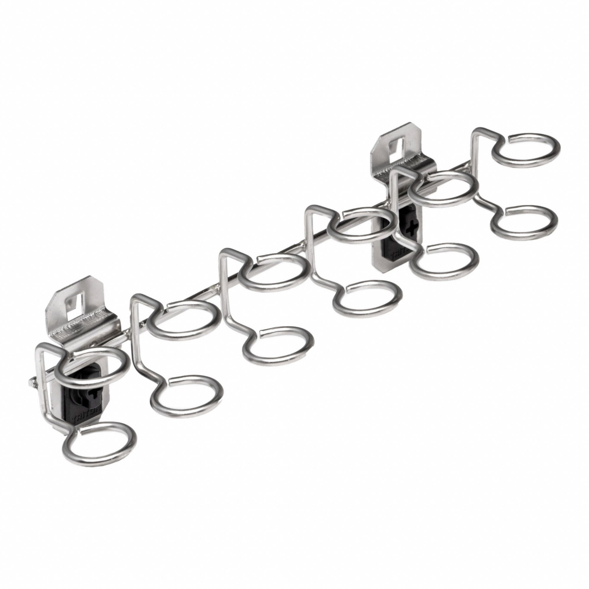 MULTI-RING TOOL HOLDER, FIXED MOUNT TYPE, 15 LBS CAP, SILVER, 9 X 2 1/2 X 1 7/8 IN, STAINLESS STEEL