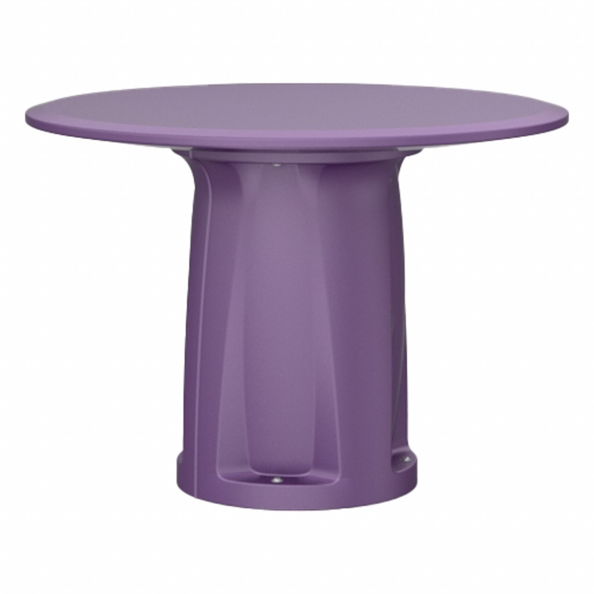 Table: 28 in Overall Ht, 42 in Overall Dia, No Game Top, Ballast Accepted, Indigo, ISO 22196