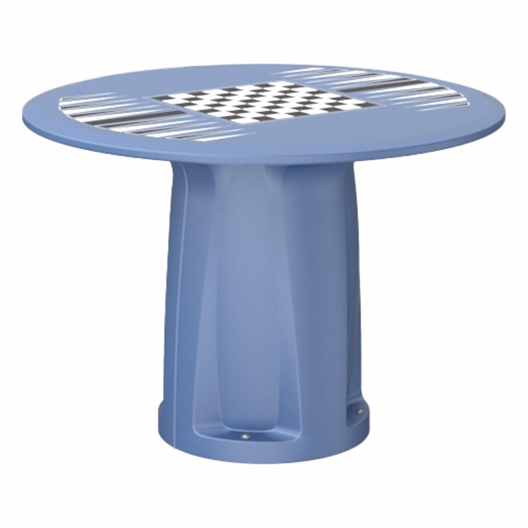 Table: 28 in Overall Ht, 42 in Overall Dia, Game Top Included, Ballast Accepted, ISO 22196