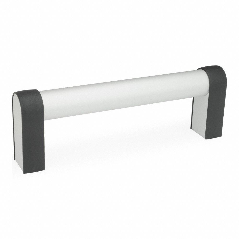 Pull Handle: Threaded Holes, Rear-Mount, 11.81 in Mounting Hole Center to Center, Silver