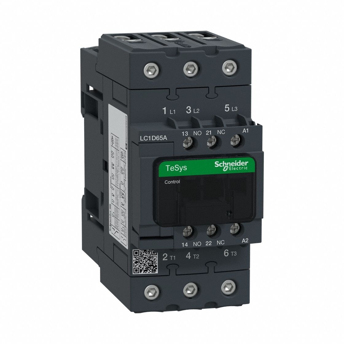 IEC Magnetic Contactor: Non-Reversing, 3 Poles, 3NO Contacts, 65 A, 120V AC Coil