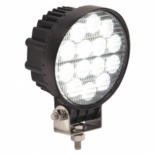 Flood Light,Rnd,Clear LED,3.0A,12-24V,5