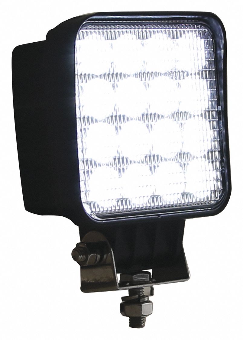 Flood Light, Square, Clear LED, 12-24V, 4.6"
