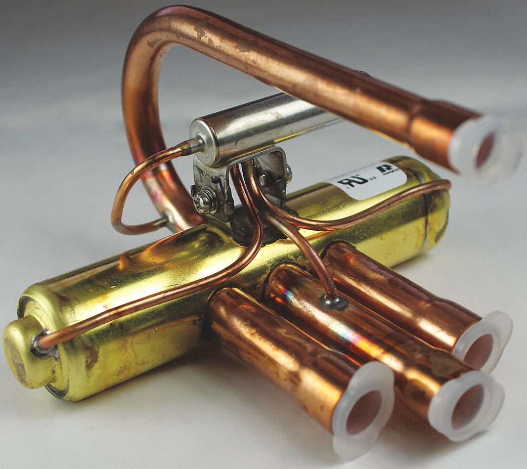 Heat Pump Reversing Valve: 0.9 ton to 2.2 ton (R410A), Straight Tube, 1/2 in Suction