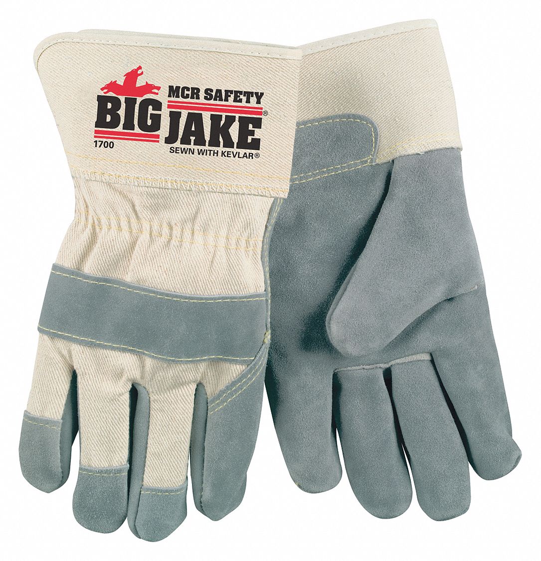 MCR SAFETY, Wing Thumb, Kevlar®, Leather Gloves 66DD16VP1700XL Grainger