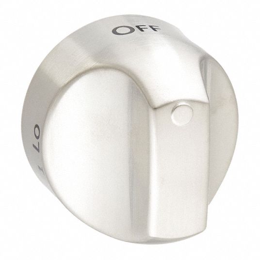 GE Control Knob, Stainless Steel 66DJ65WB03K10266 Grainger