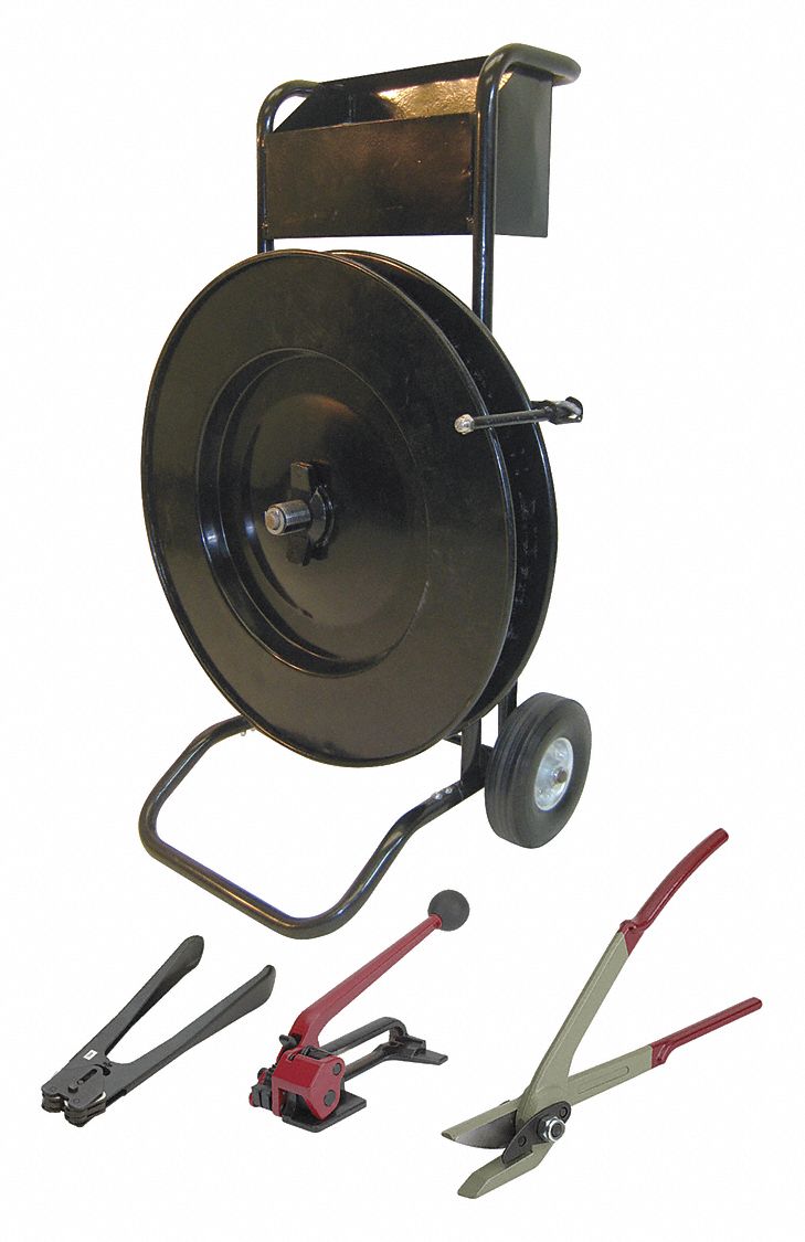 Fits 3/4 in Strap Wd, 0.035 in Thick, Strapping Tool Kit 66DK1366DK13 Grainger