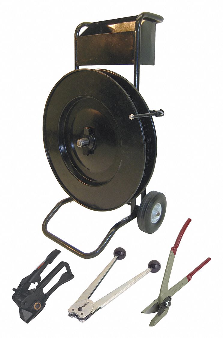 Strapping Tool Kit: Fits 3/4 in Strap Wd, 0.035 in Thick