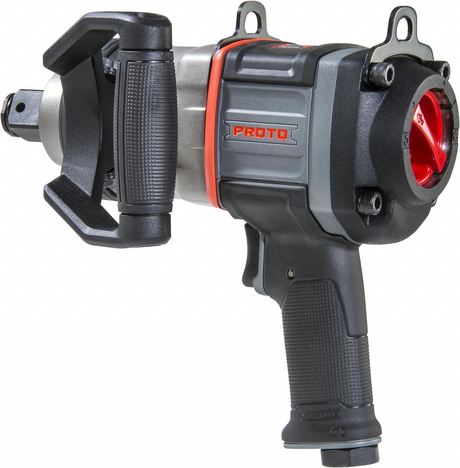 PROTO Air Powered, Impact Wrench, 90 psi, 2,500 ftlb Fastening Torque