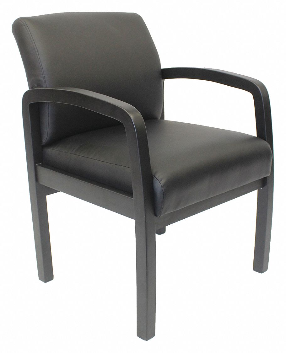 Frame Chair: Black, Black, 0 Casters/Glides, 23 in Overall Wd, 34 in Overall Ht, 20 in Seat Wd