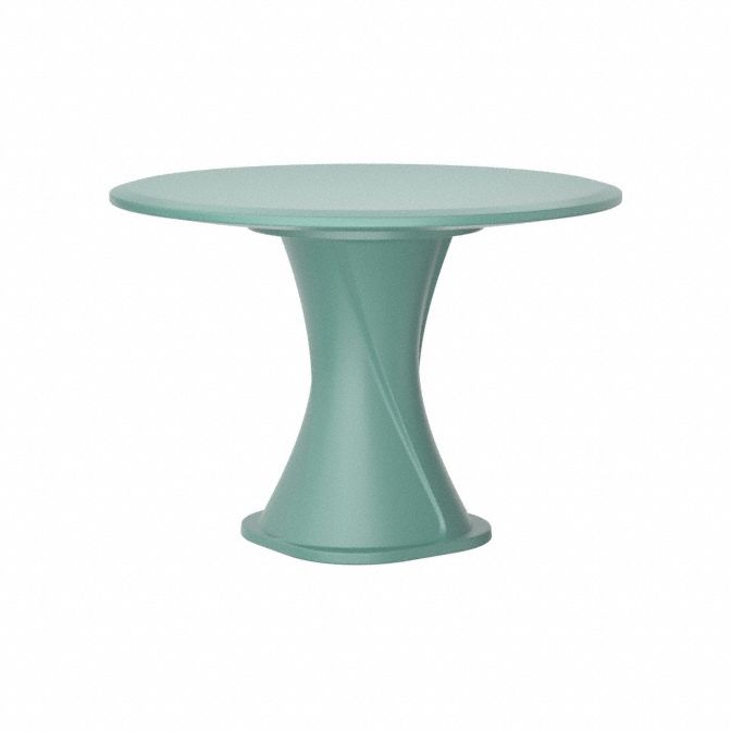 Table: 29 in Overall Ht, 42 in Overall Dia, No Game Top, Ballast Accepted, Aqua, ISO 22196