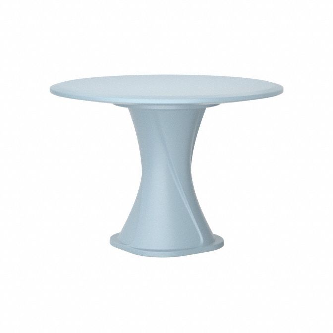 Table: 29 in Overall Ht, 42 in Overall Dia, No Game Top, Ballast Accepted, Blue Gray, Round