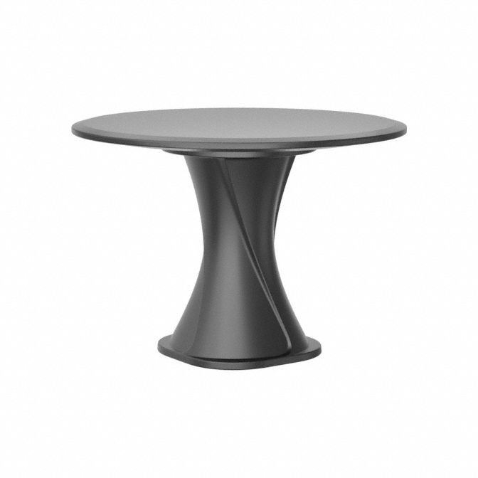 Table: 29 in Overall Ht, 42 in Overall Dia, No Game Top, Ballast Accepted, Black, ISO 22196