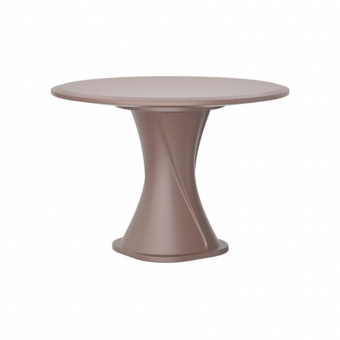 Table: 29 in Overall Ht, 42 in Overall Dia, No Game Top, Ballast Accepted, Brown, ISO 22196