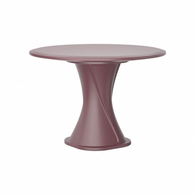 Table: 29 in Overall Ht, 42 in Overall Dia, No Game Top, Ballast Accepted, Burgundy, Red