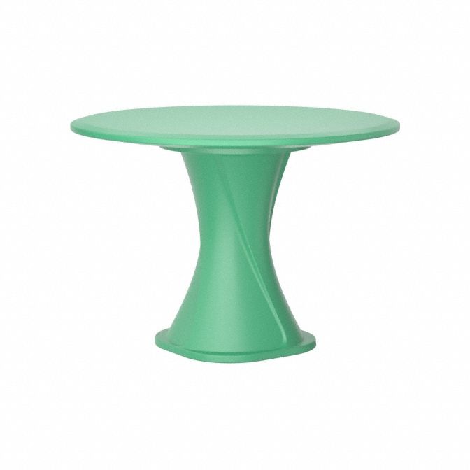 Table: 29 in Overall Ht, 42 in Overall Dia, No Game Top, Ballast Accepted, Green, ISO 22196