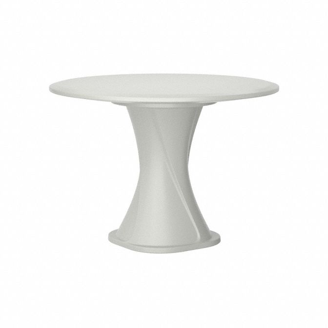 Table: 29 in Overall Ht, 42 in Overall Dia, No Game Top, Ballast Accepted, Stone Gray, Gray