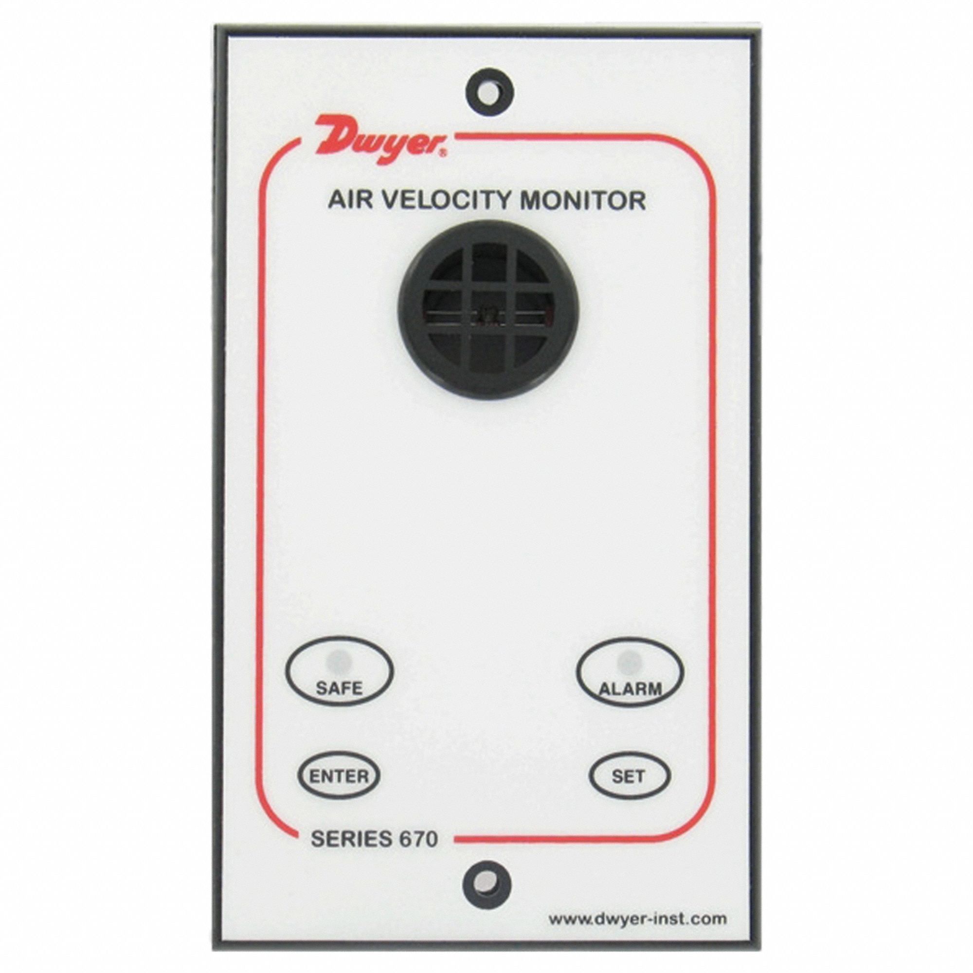 Fume Hood Monitor: 5 3/4 in Overall Lg, 3 1/2 in Overall Wd, Mounting Bracket, Plastic