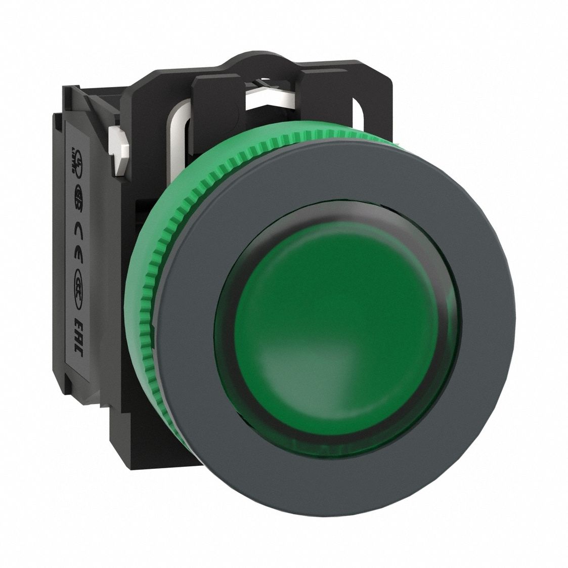 Illuminated Push Button: Illuminated, Flush Profile, Non-Metallic, 30 mm, 1NO/1NC