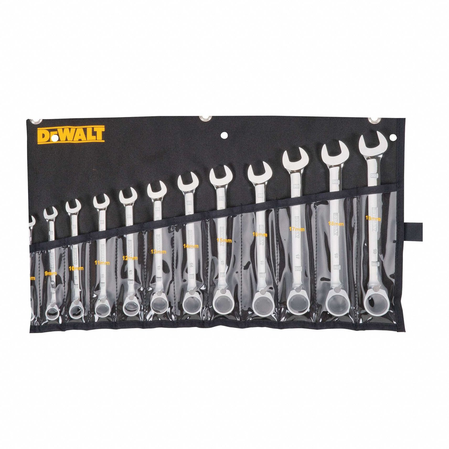 Wrench Set Ratcheting Metric 12-Piece