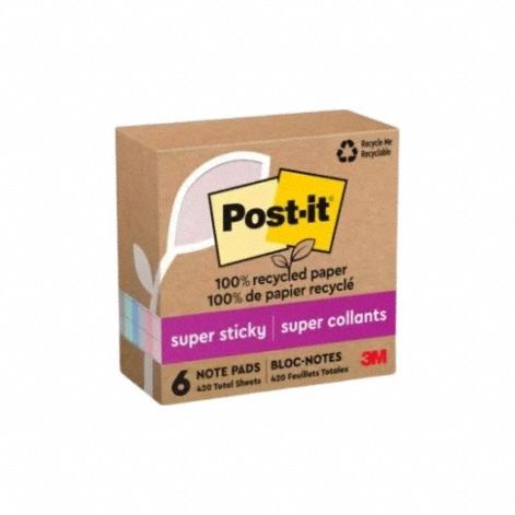 Sticky Notes: Mint/Orchid Frost/Pebble Gray/Pink Salt/Positively Pink/Washed Denim, 6 PK