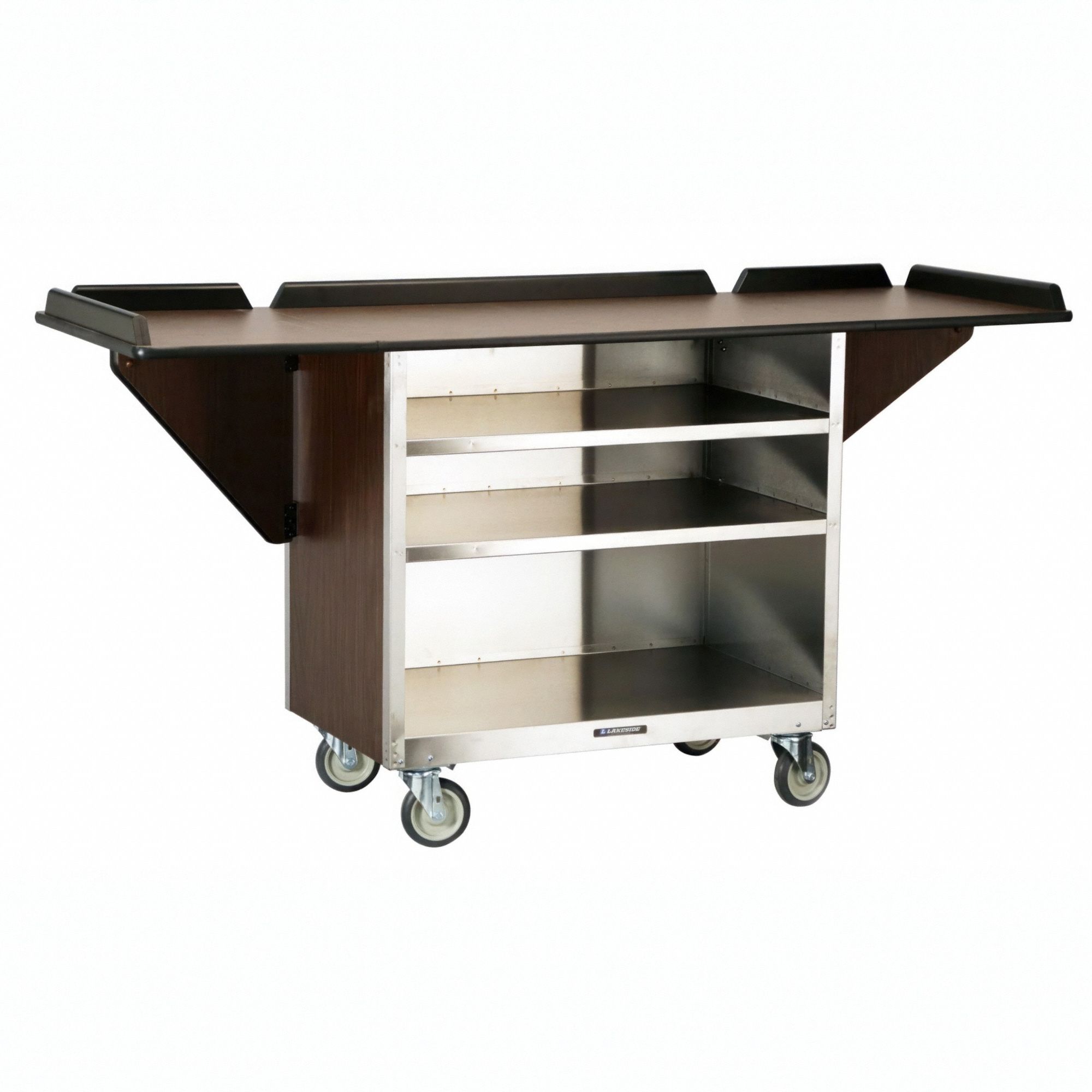 Beverage Service Cart: 44 1/2 in Overall Lg, 38 1/2 in Overall Ht, 2 Shelves