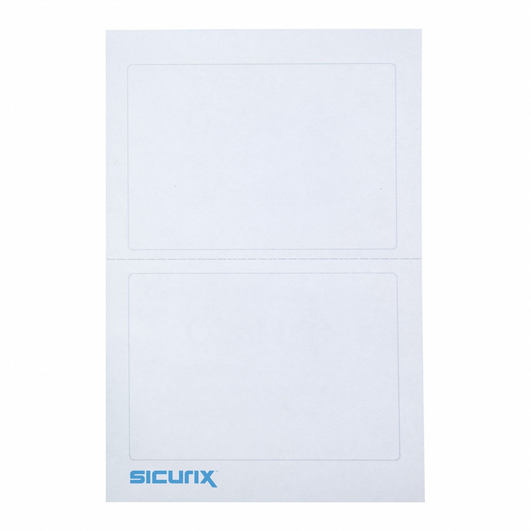 ID Badge: No Legend, Paper, White, 2 1/2 in Card Ht, 3 1/2 in Card Wd, 600 PK