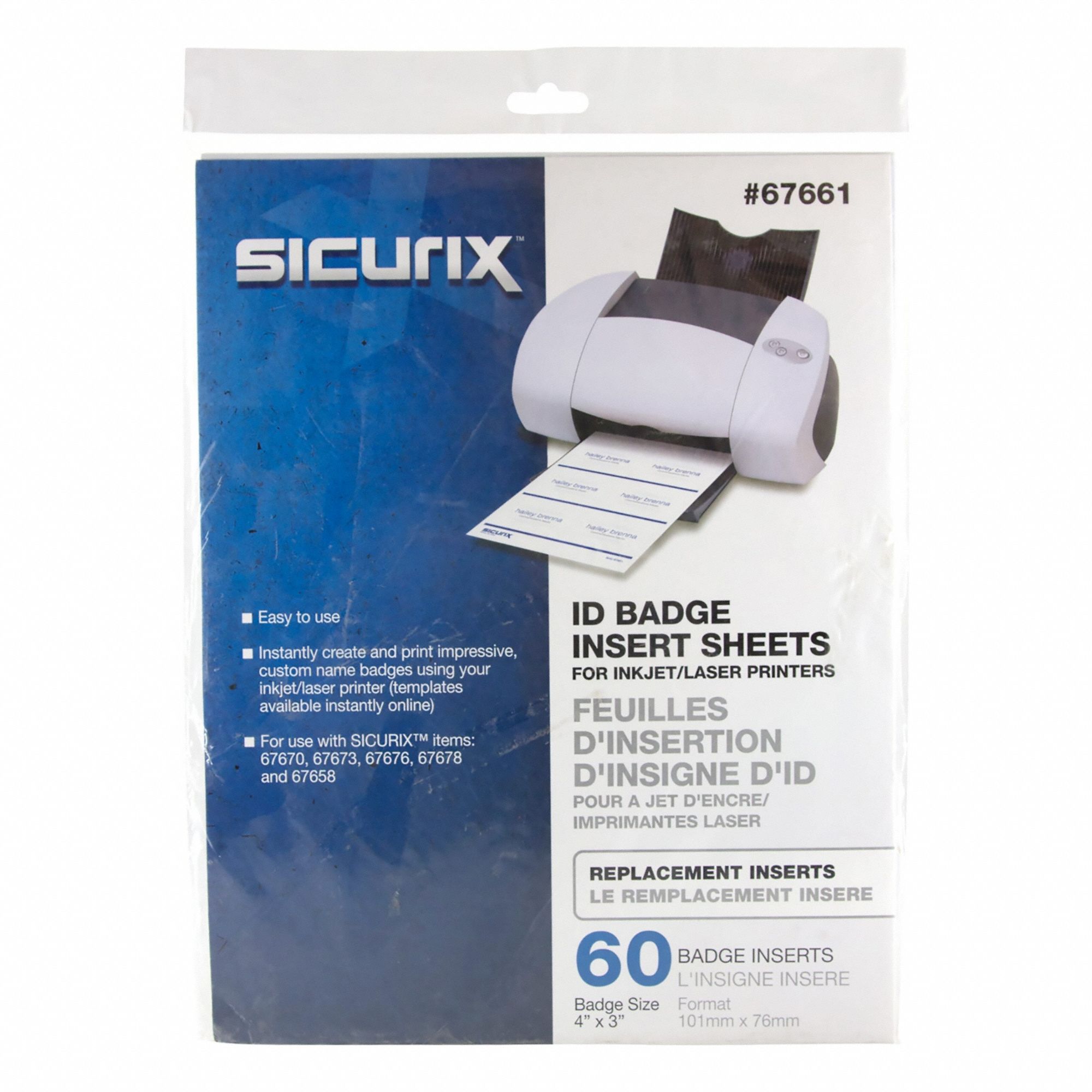 Replacement Badge, Color White, PK300