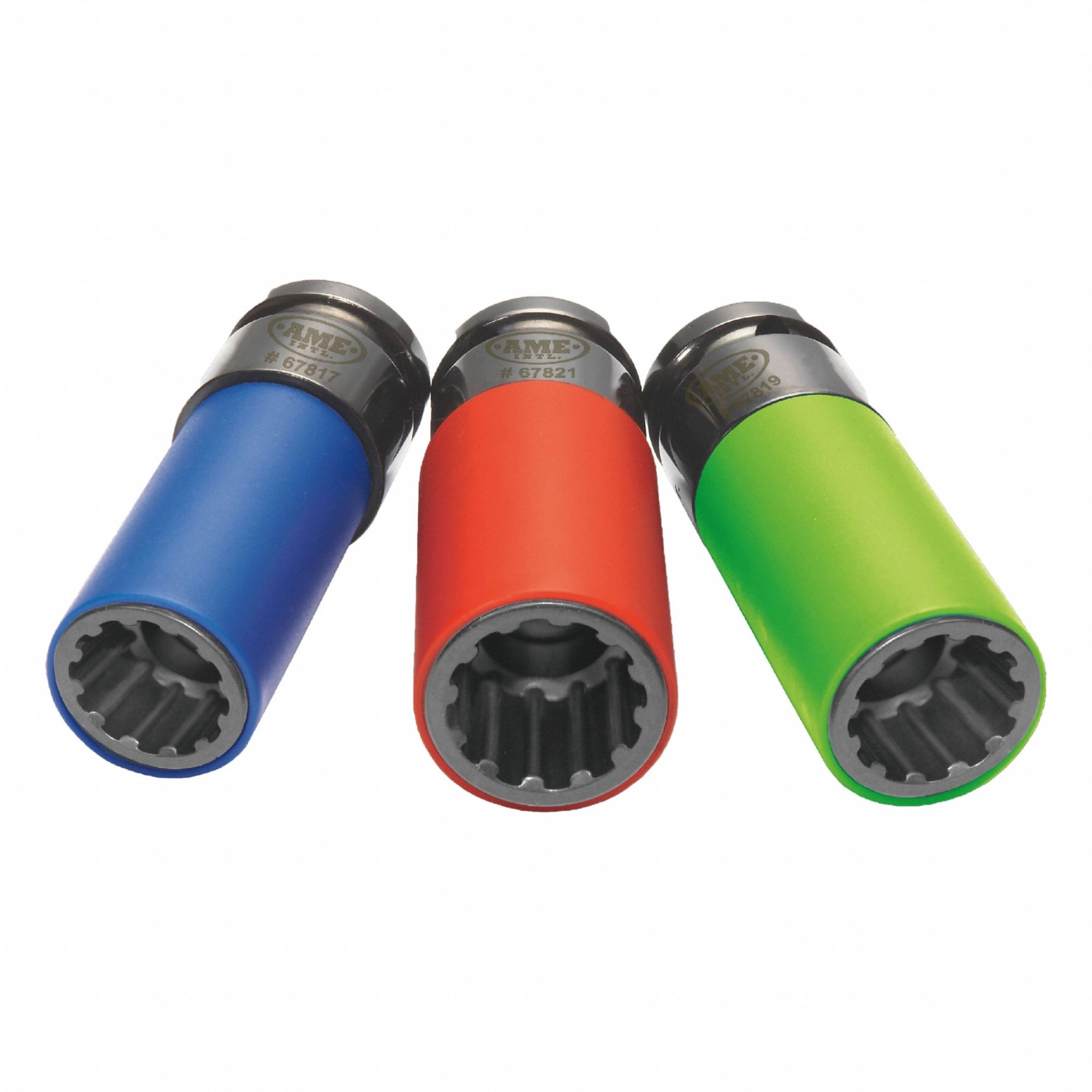 Automotive Socket Set: 1/2 in Drive Size, 3 Pieces, (3) 12-Point/(3) 6-Point, Chrome