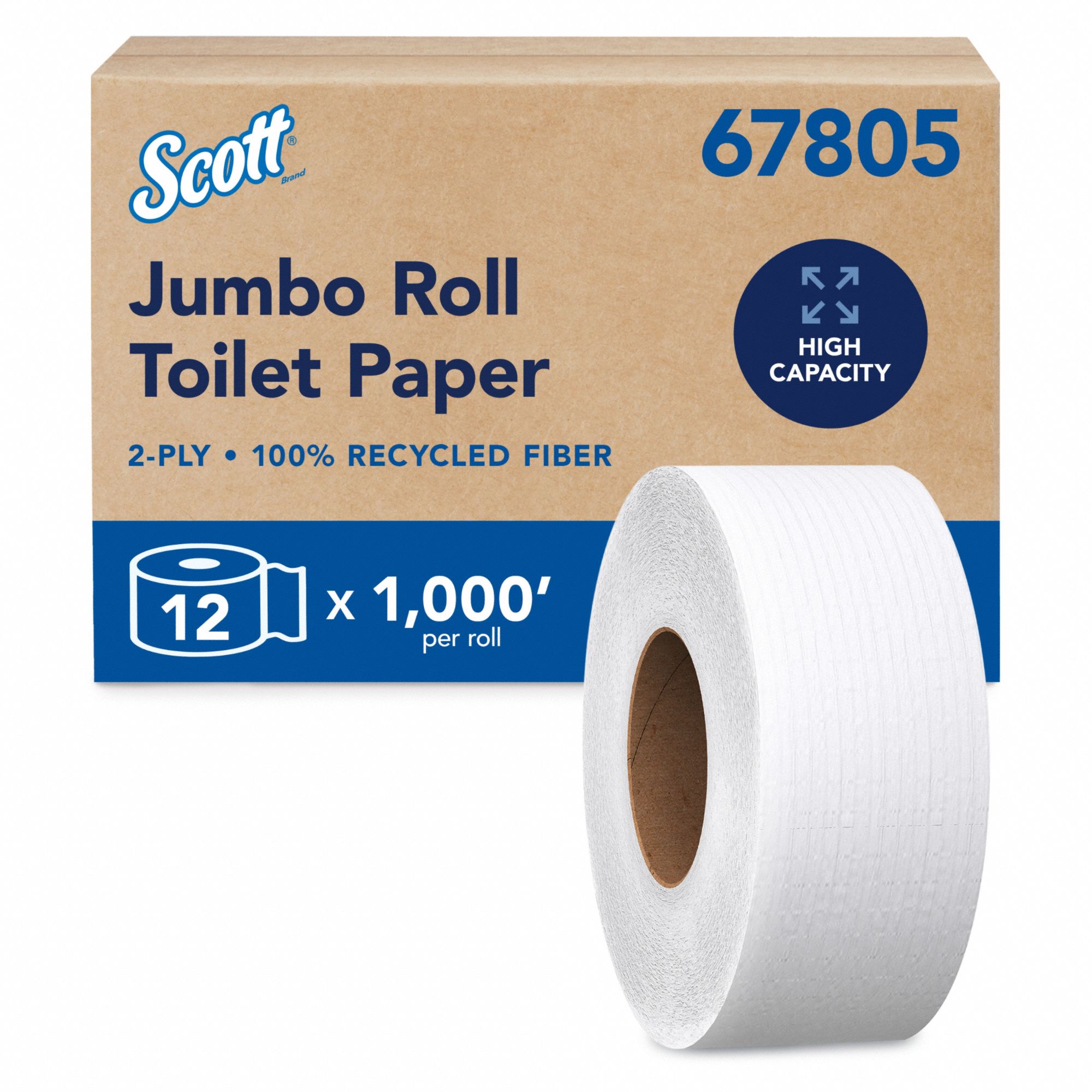 Toilet Paper Roll Continuous White PK12