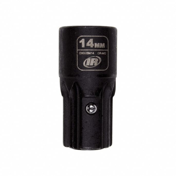 Impact Socket: SAE, 14 mm Socket Size, 6-Point, Std, 1 9/16 in Overall Lg