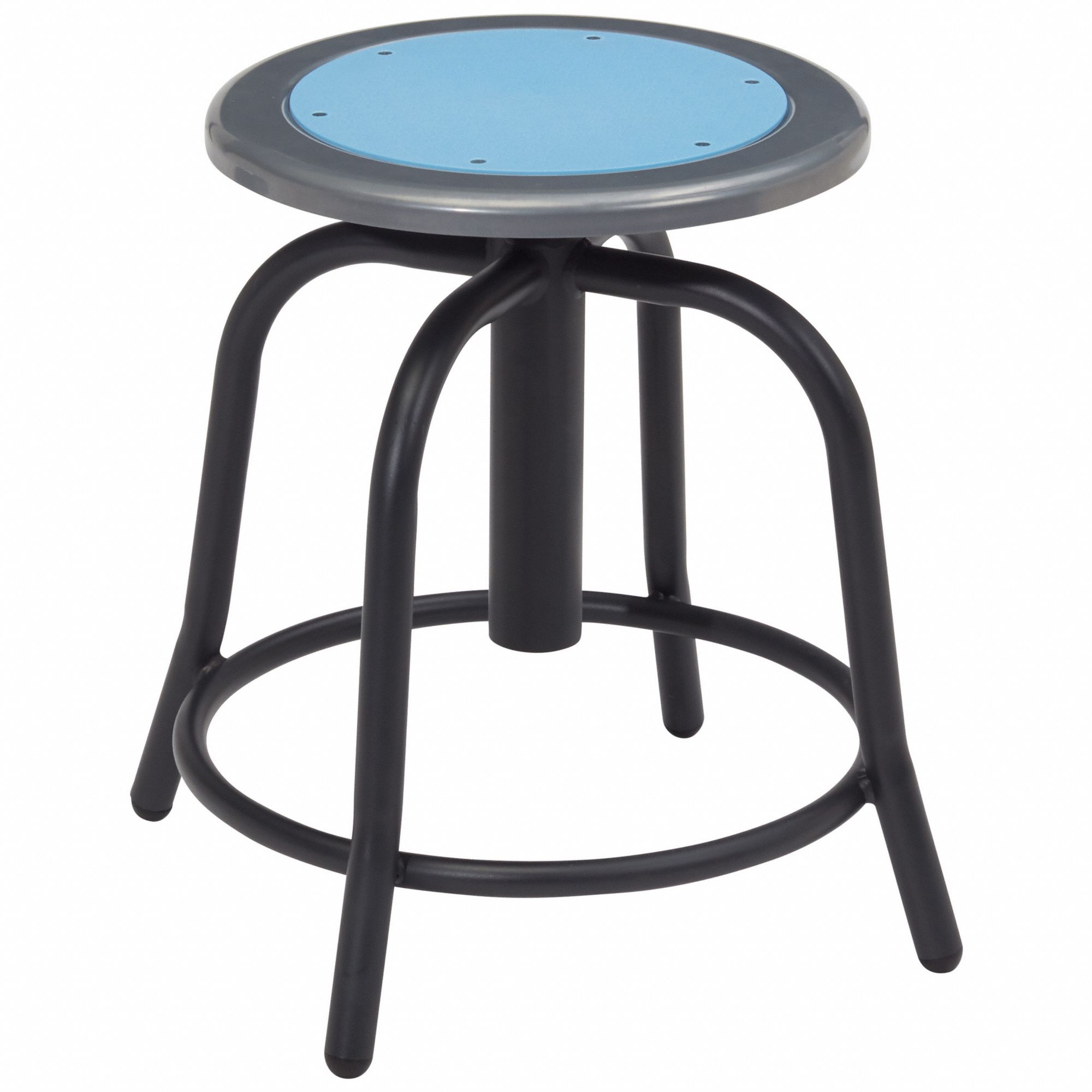 Height Adjust Swivel Stool 18 24 Blueb